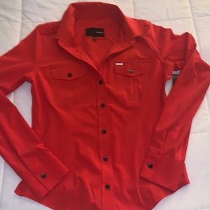 Red Hurley Medium Button Up Shirt NWT
